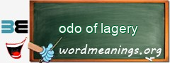 WordMeaning blackboard for odo of lagery